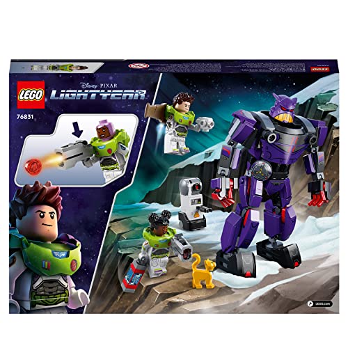 LEGO 76831 Disney and Pixar’s Lightyear Zurg Battle Buildable Robot Toy with Mech Action Figure and Buzz Minifigure