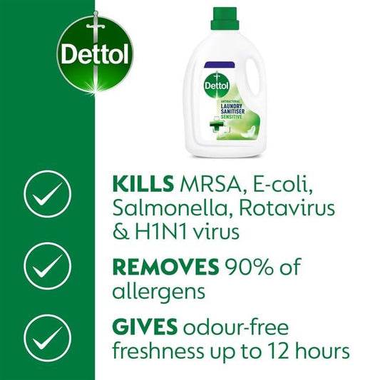 Dettol Antibacterial Laundry Cleanser, Sensitive, 2.5 Litre