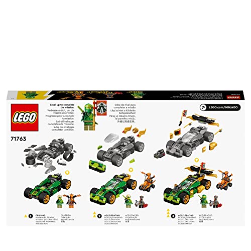 LEGO 71763 NINJAGO Lloyd’s Race Car EVO Toy for Kids 6 Years Old with Quad Bike, Cobra & Python Snake Figures, Collectible Mission Banner Set