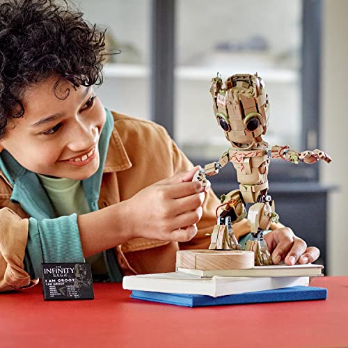 LEGO 76217 Marvel I am Groot Buildable Toy, Guardians of the Galaxy 2 Set, Collectable Baby Groot Model Figure, Gift Idea