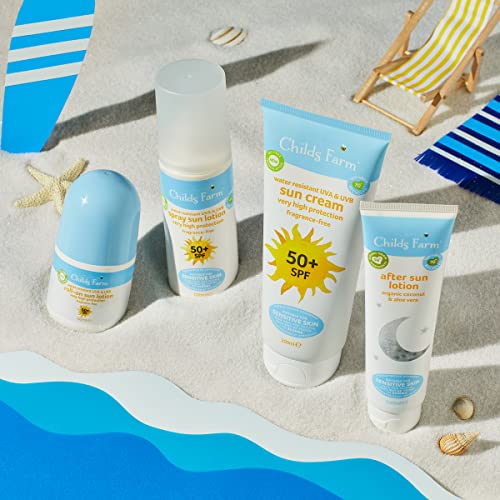 Childs Farm Kids and Baby Sun Cream SPF 50plus Water Resistant UVA and UVB Very High Protection Suitable for Dry, Sensitive and Eczema-prone Skin 200ml