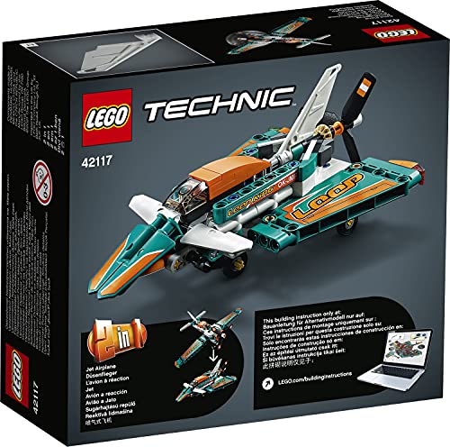 LEGO 42117 Technic Race Plane Toy to Jet Aeroplane 2 in 1 Building Set for Boys and Girls 7 Plus Years Old