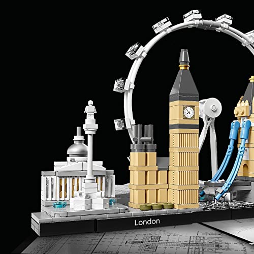 LEGO 21034 Architecture Skyline Model Building Set, London Eye, Big Ben, Tower Bridge Model Collection, Office Home Décor, Collectible Gift Idea