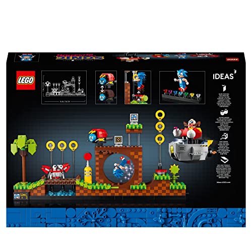 LEGO 21331 Ideas Sonic the Hedgehog – Green Hill Zone Set with Dr. Eggman Figure and Eggmobile