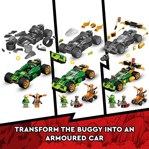 LEGO 71763 NINJAGO Lloyd’s Race Car EVO Toy for Kids 6 Years Old with Quad Bike, Cobra & Python Snake Figures, Collectible Mission Banner Set