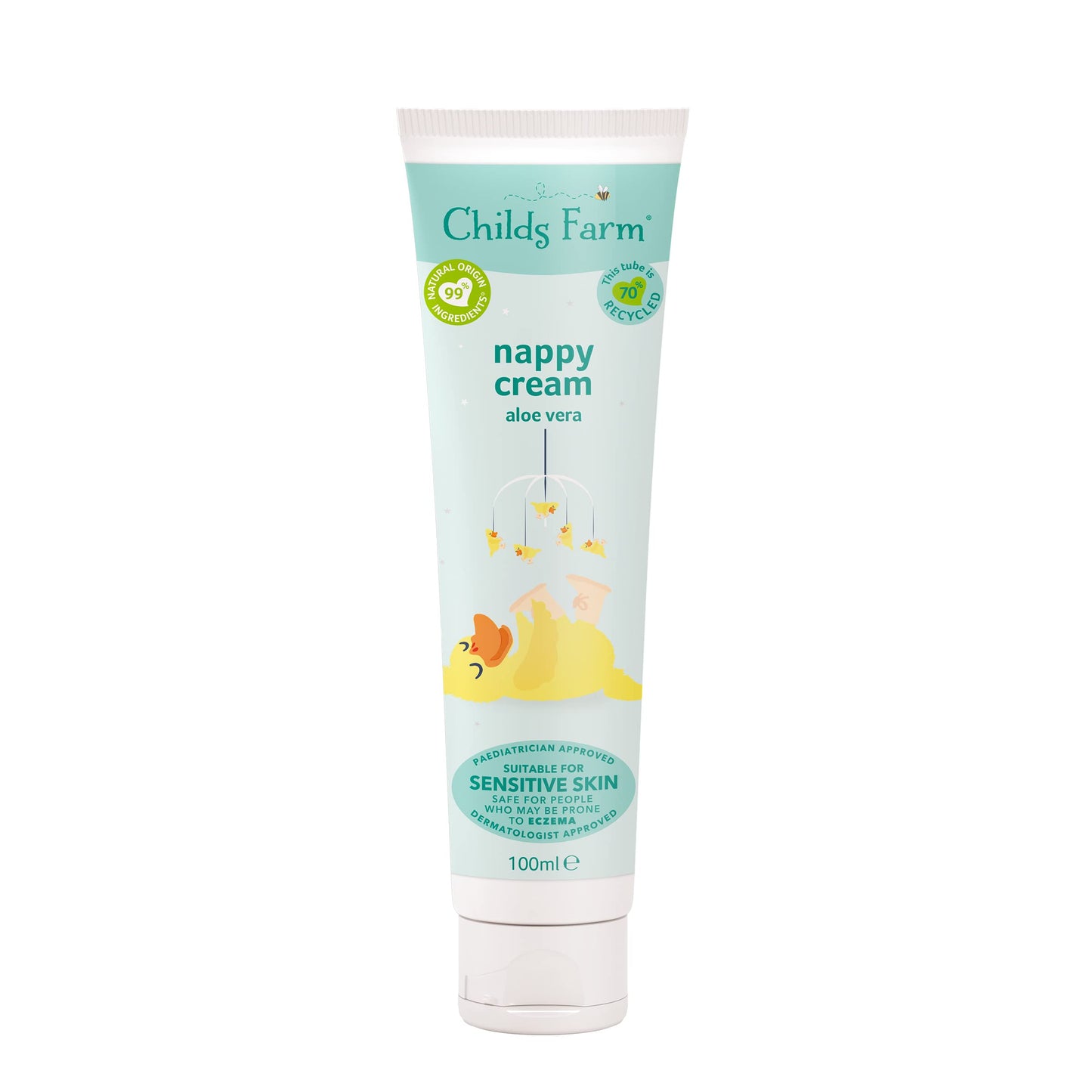 Childs Farm | Baby Oil 75ml | Organic Coconut Oil | Suitable for Dry, Sensitive & Eczema-prone Skin & Baby Nappy Cream 100ml | Aloe Vera | Suitable for Newborns with Dry, Sensitive & Eczema-prone Skin