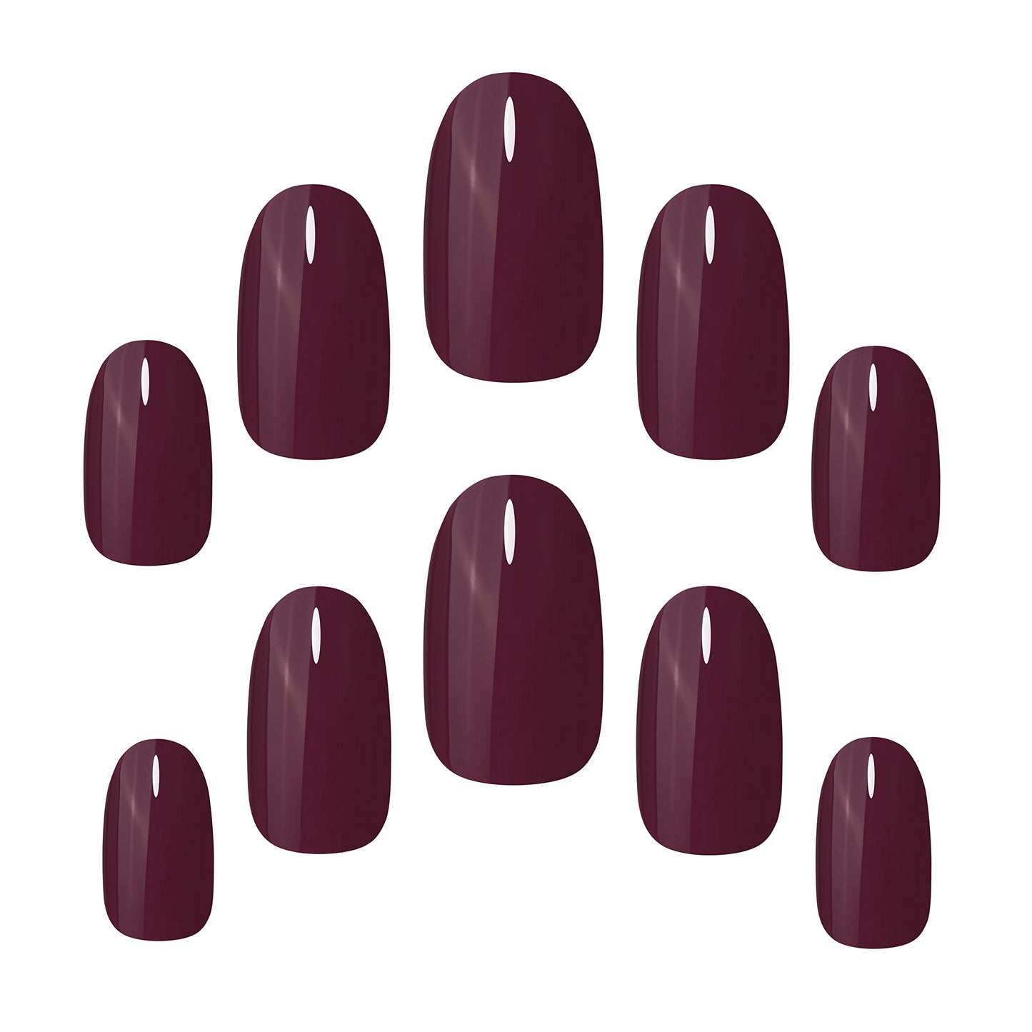 Elegant Touch Colour False Nails - BLACK CHERRY