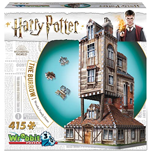 Wrebbit3D | Harry Potter: The Burrow - The Weasley's Family Home (415pc) | 3D Puzzle | Ages 14+