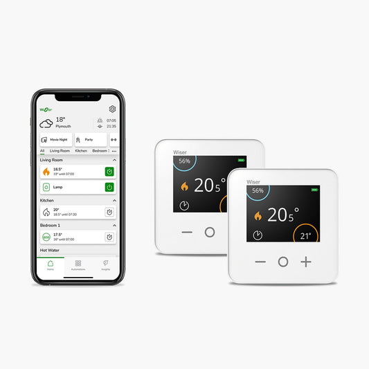 Drayton Wiser Smart Thermostat Dual Zone Heating and Hot Water Control - Works with Amazon Alexa, Google Home, IFTTT