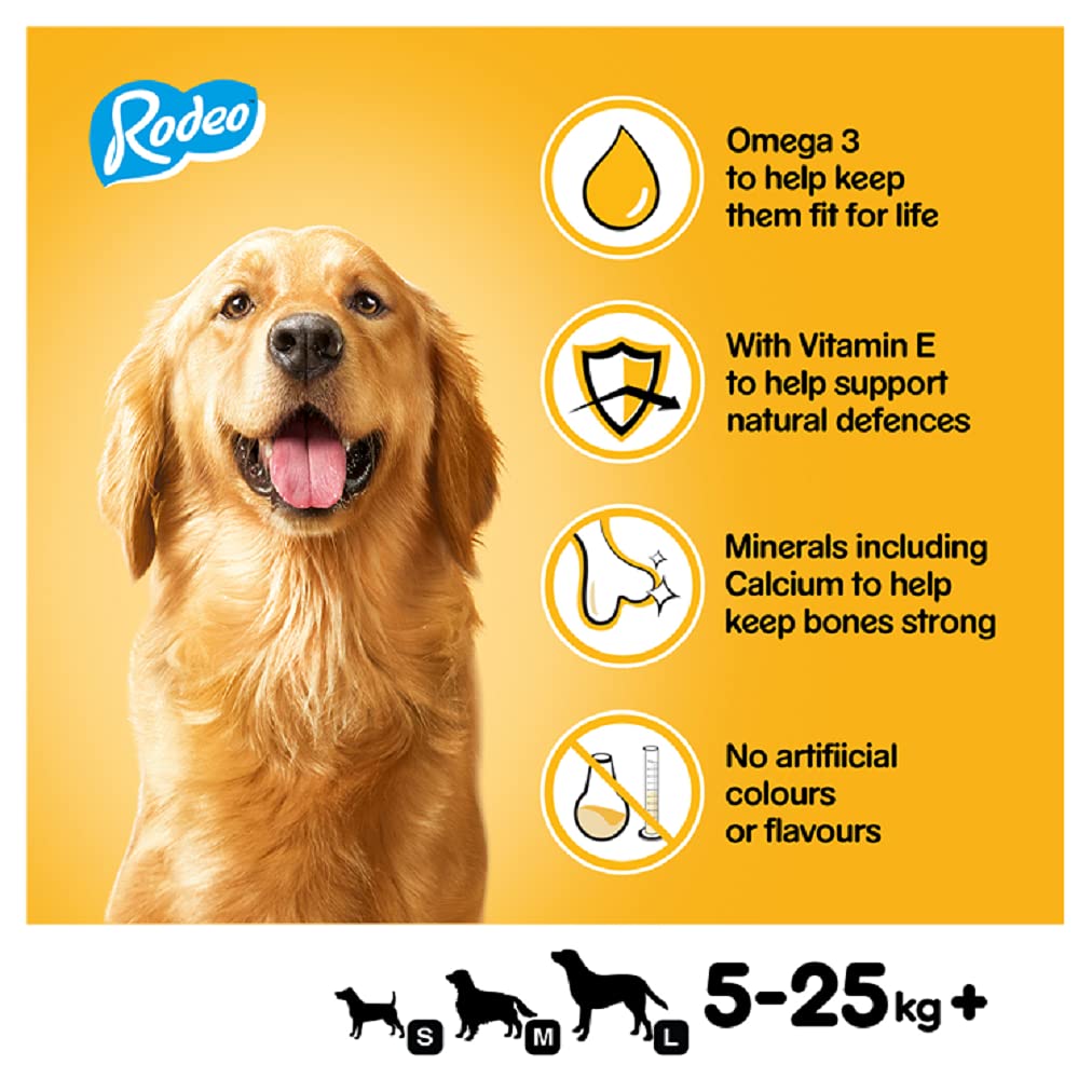 Pedigree Rodeo Dog Treats with Beef,123 g (Pack of 1)