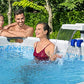 Bestway BW58619 Flowclear Soothing Waterfall, Above Ground Pool Accessory with LED Lights, Multicolor