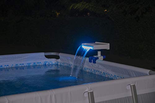 Bestway BW58619 Flowclear Soothing Waterfall, Above Ground Pool Accessory with LED Lights, Multicolor