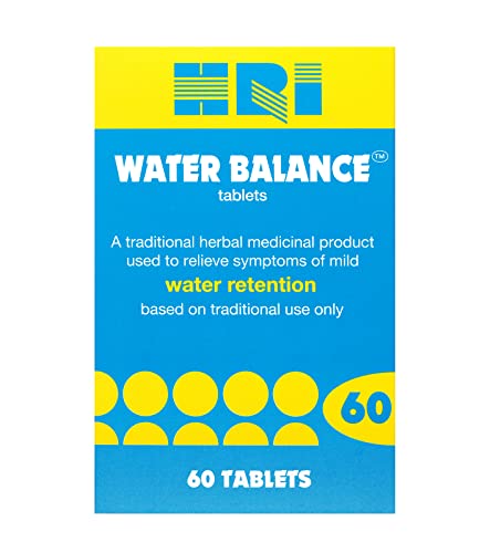 HRI Water Balance Tablets with Dandelion Root, Uva Ursi and Buchu Leaf. to Relieve Symptoms of Mild Water Retention and Provide Bloating Relief. 60 Tablets