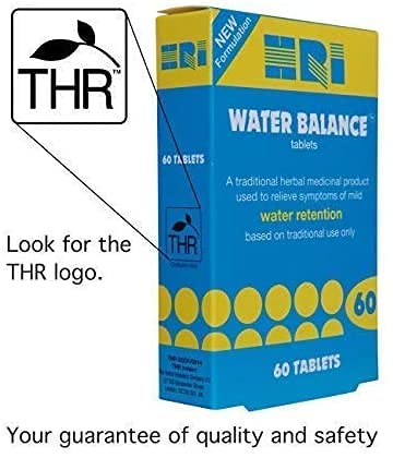 HRI Water Balance Tablets with Dandelion Root, Uva Ursi and Buchu Leaf. to Relieve Symptoms of Mild Water Retention and Provide Bloating Relief. 60 Tablets