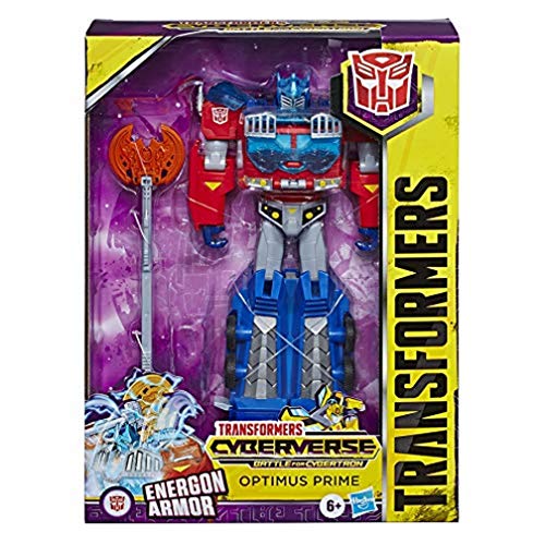 TRANSFORMERS Toys Cyberverse Ultimate Class Optimus Prime Action Figure - Combines with Energon Armour to Power Up - For Kids Ages 6 and Up, 9-inch E7112ES1