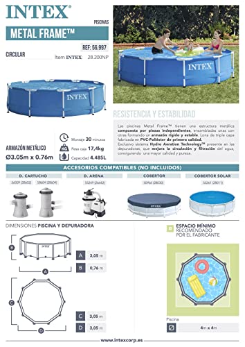 Intex Metal Frame Pool - above ground pool - Ø 305 x 76 cm