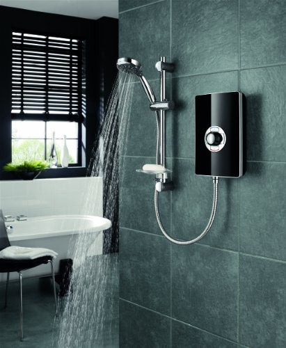 Triton Showers RECOL209GSBLK Collection II Contemporary Electric Shower, Black Gloss, 9.5 KW