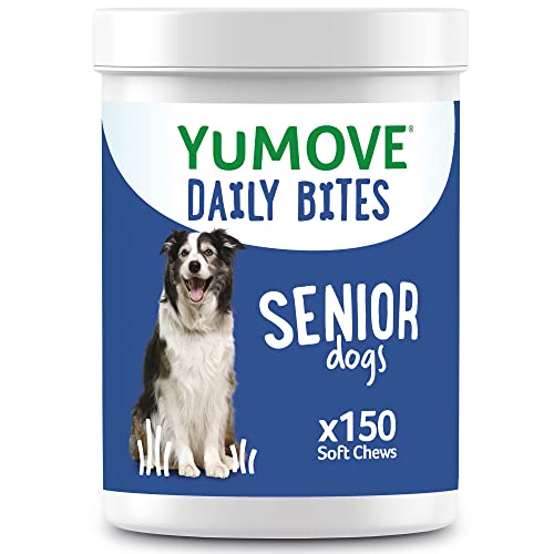 YuMOVE Daily Bites For Senior Dogs | High Strength Hip and Joint Supplement Designed for Older, Stiff Dogs, with Glucosamine, Chondroitin, Green Lipped Mussel | Aged 9+ | 150 Chews