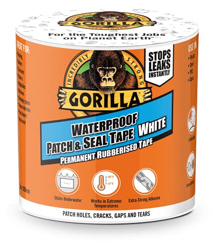 Gorilla 105292 Waterproof Patch & Seal Tape White 100mm x 3m