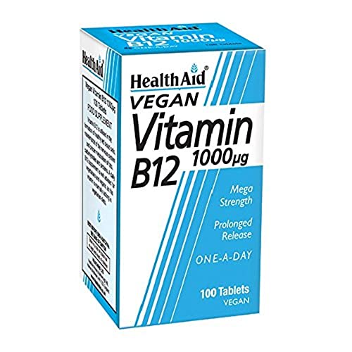 HealthAid Vitamin B12 (Cyanocobalamin) 1000ug - Prolong Release - 100 Tablets