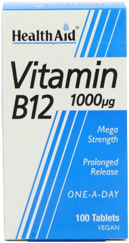 HealthAid Vitamin B12 (Cyanocobalamin) 1000ug - Prolong Release - 100 Tablets