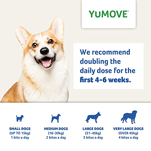 YuMOVE Daily Bites For Senior Dogs | High Strength Hip and Joint Supplement Designed for Older, Stiff Dogs, with Glucosamine, Chondroitin, Green Lipped Mussel | Aged 9+ | 150 Chews