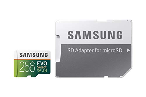 Samsung EVO Select 256GB microSDXC UHS-I U3 100MB/s Full HD & 4K UHD Memory Card with SD Adapter (MB-ME256HA/EU) - Amazon Exclusive