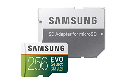 Samsung EVO Select 256GB microSDXC UHS-I U3 100MB/s Full HD & 4K UHD Memory Card with SD Adapter (MB-ME256HA/EU) - Amazon Exclusive