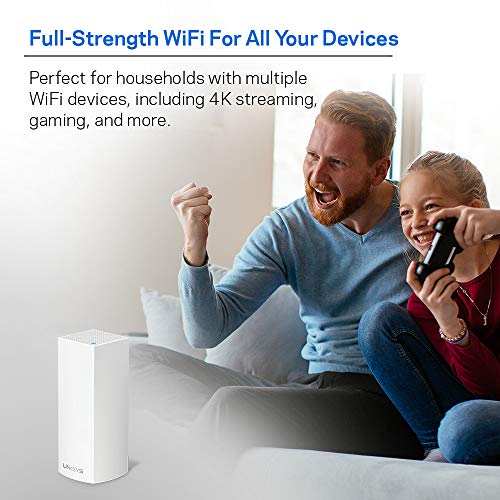 Linksys Velop WHW0101P Dual Band Whole Home Mesh WiFi System Range Extender (AC1300) - Wall Plug-in WiFi Booster & Wireless Signal Repeater with up to 1,500 sq ft Coverage for Gaming and Streaming