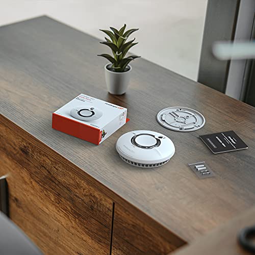 FireAngel Pro Connected Smart Smoke Alarm, Battery Powered with Wireless Interlink and 10 Year Life, FP2620W2-R