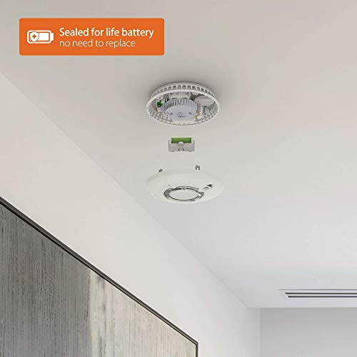 FireAngel Pro Connected Smart Smoke Alarm, Battery Powered with Wireless Interlink and 10 Year Life, FP2620W2-R