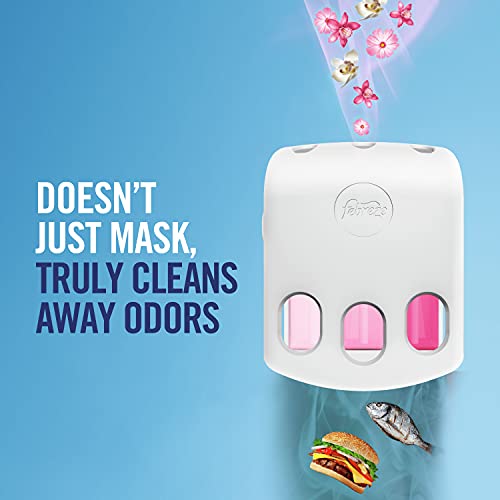 Febreze Ambi Pur 3Volution, Air Freshener Plug-In Starter Kit, 60 ml (20 x 3), Odour Eliminator & Prevention, White Jasmine