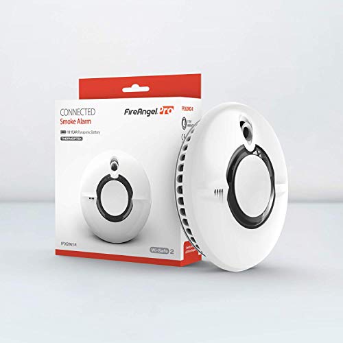 FireAngel Pro Connected Smart Smoke Alarm, Battery Powered with Wireless Interlink and 10 Year Life, FP2620W2-R