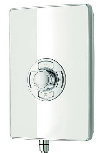 Triton Showers RECOL208GSWHT Aspirante Collection II Contemporary Electric Shower, White Gloss, 8.5 KW