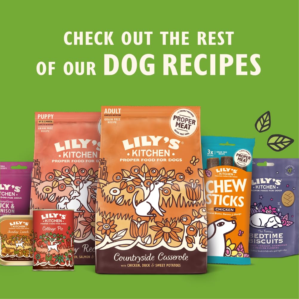 Lily's Kitchen Natural Adult Wet Dog Food Tins Grain-Free Recipe Variety Pack 6 x 400g