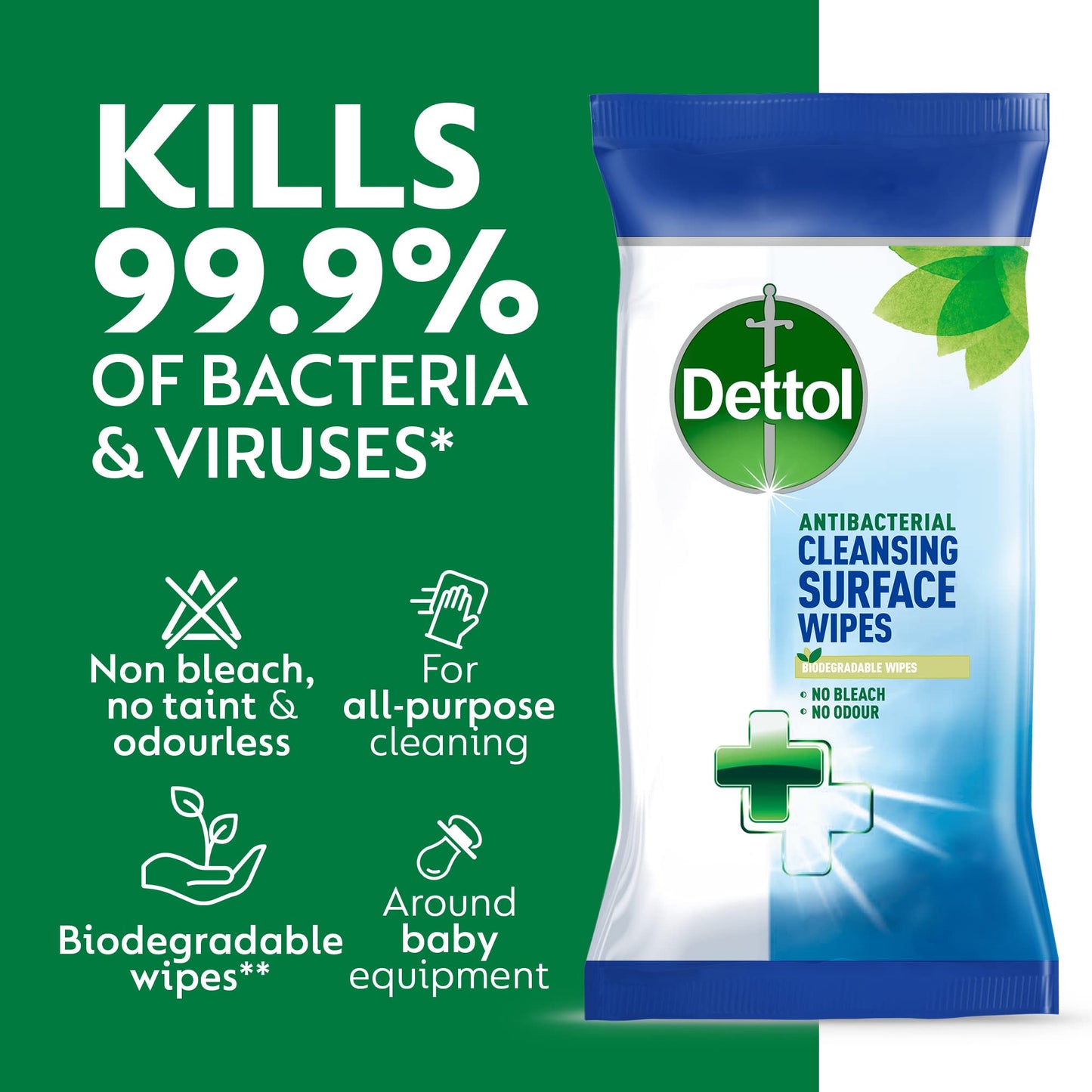 Dettol Anti-Bacterial Surface Cleaning Wipes, 756-Piece