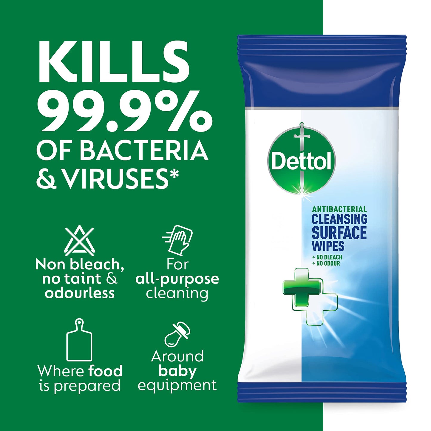 Dettol Anti-Bacterial Surface Cleaning Wipes, 756-Piece