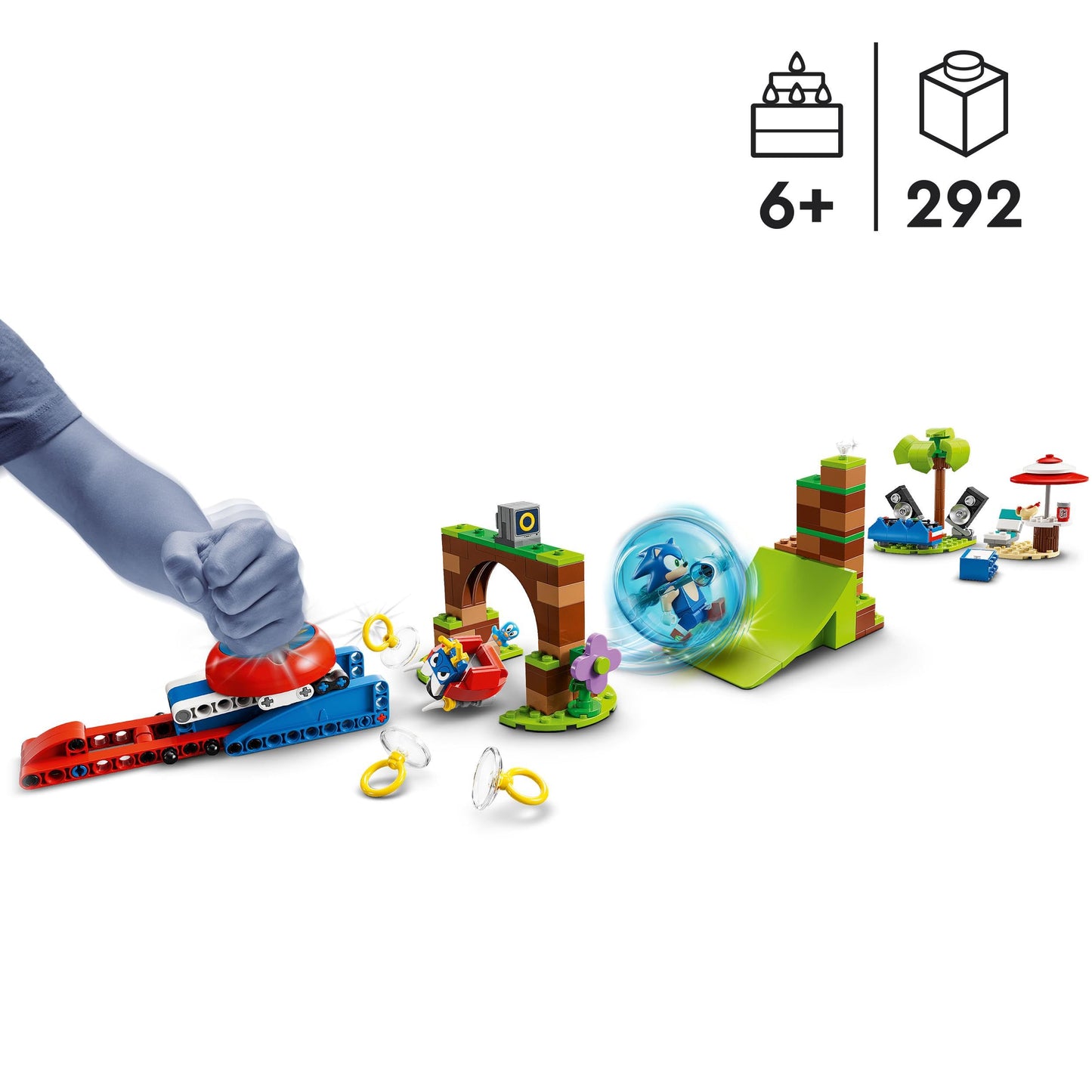 LEGO 76990 Sonic the Hedgehog Sonic's Speed Sphere Challenge Set, Buildable Toy Game with 3 Characters & 21189 Minecraft The Skeleton Dungeon Set, Construction Toy for Kids with Caves,Mobs and Figures