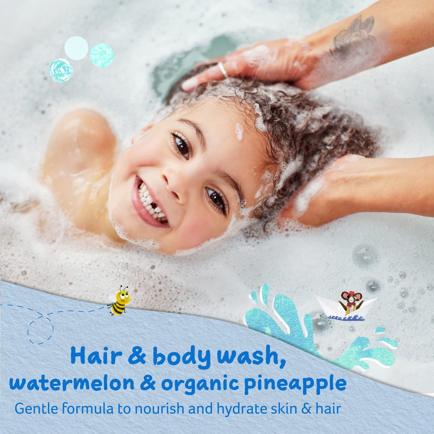 Childs Farm | Kids Hair & Body Wash 500ml | Watermelon & Organic Pineapple | Gently Cleanses | Suitable for Dry, Sensitive & Eczema-prone Skin