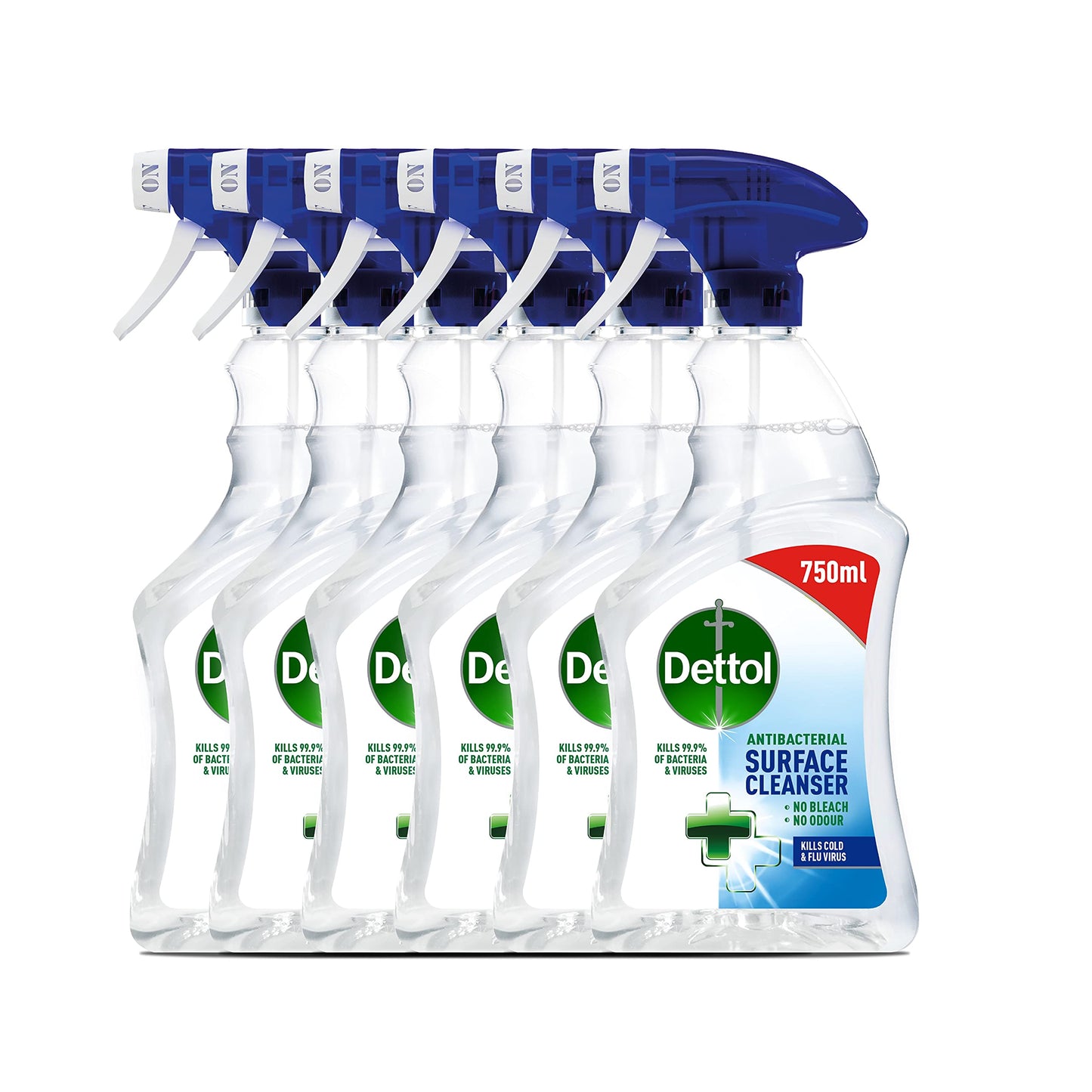 Dettol Antibacterial Bulk Surface Cleaning Spray, 750 ml, Pack of 6 (Packaging May Vary) & Wipes Antibacterial Bulk Surface Cleaning, Multipack of 6 x 126, Total 756 Wipes