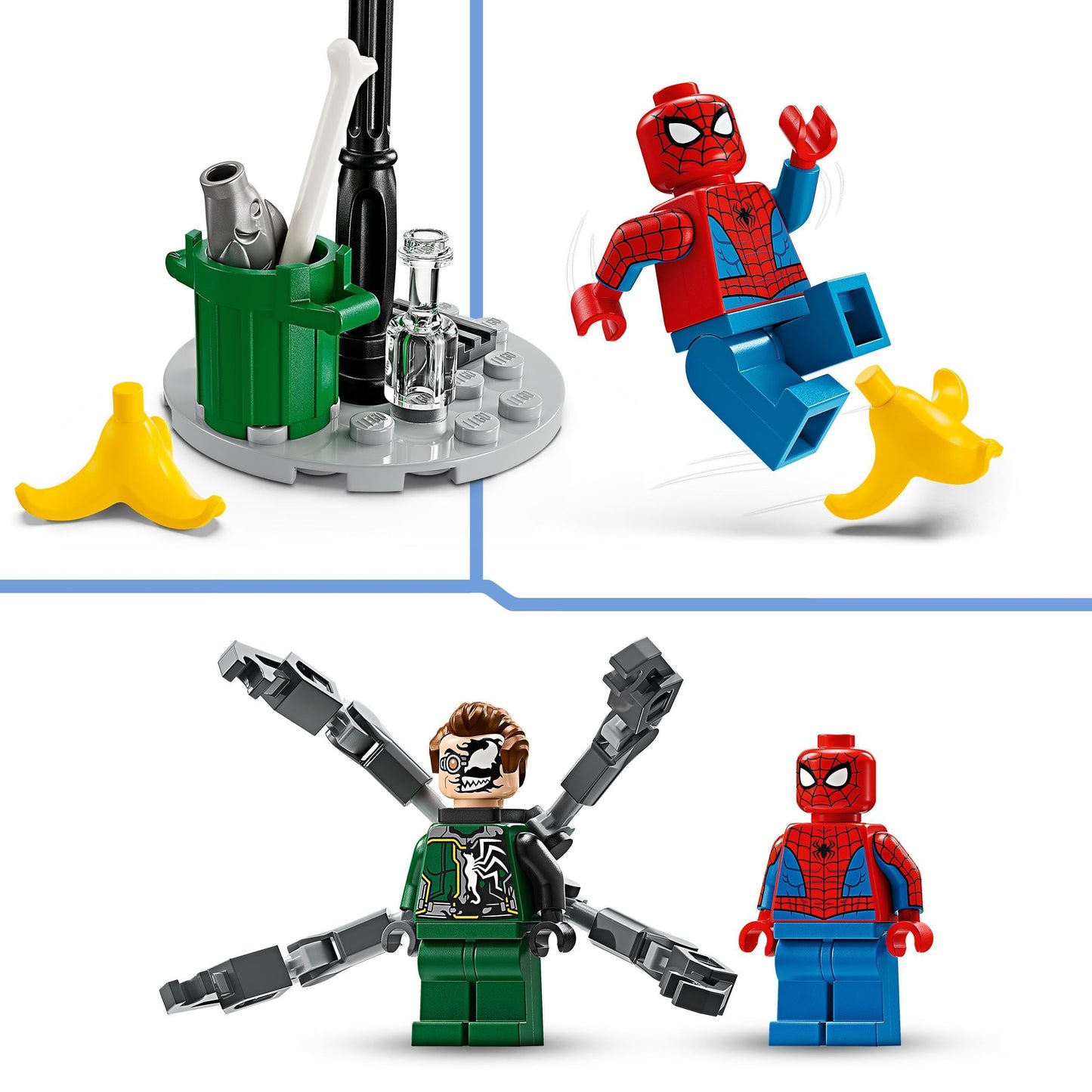 LEGO Marvel Motorcycle Chase: Spider-Man vs. Doc Ock, Motorbike Building Toy for Kids, Boys and Girls aged 6 Plus with Stud Blasters, Web Shooters & 2 Minifugres Incl. Spidey, Super Hero Gifts 76275