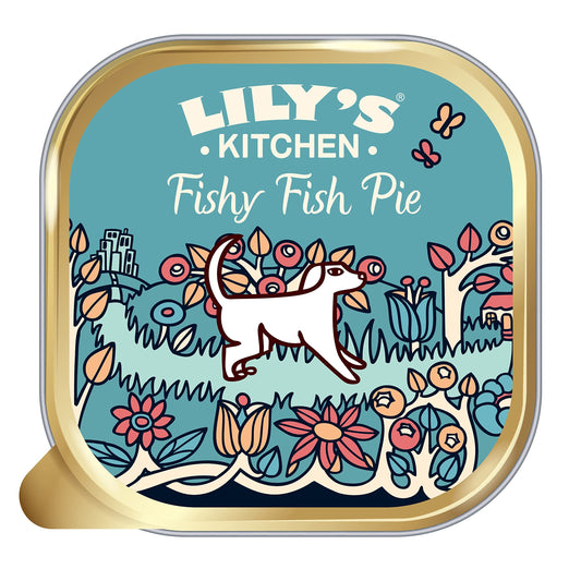 Lily's Kitchen Fishy Fish Pie - Complete Natural Adult Dog Food Wet (10 x 150g Trays)