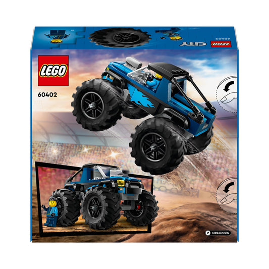 LEGO City Blue Monster Truck Toy for 5 Plus Year Old Boys & Girls, Vehicle Set with a Driver Minifigure, Creative Race Car Toys for Kids, Birthday Gift Idea 60402