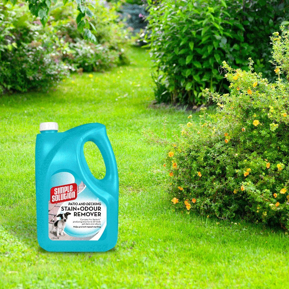 Simple Solution Patio & Decking Pet Stain and Odour Remover | Enzymatic Cleaner with Pro-Bacteria Cleaning Power - 4 Litre