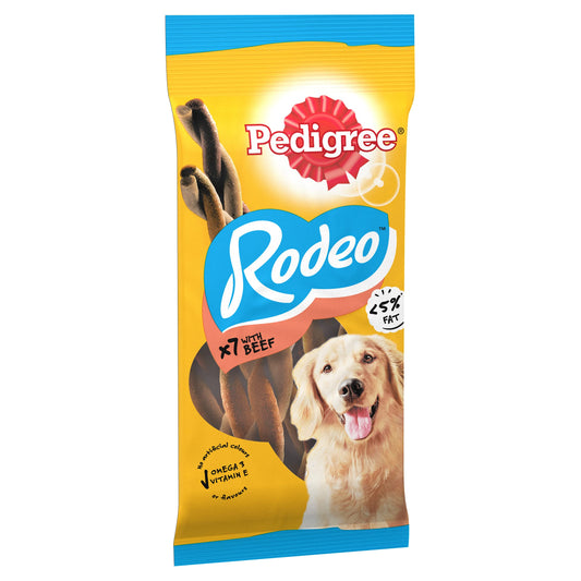 Pedigree Rodeo Dog Treats with Beef,123 g (Pack of 1)