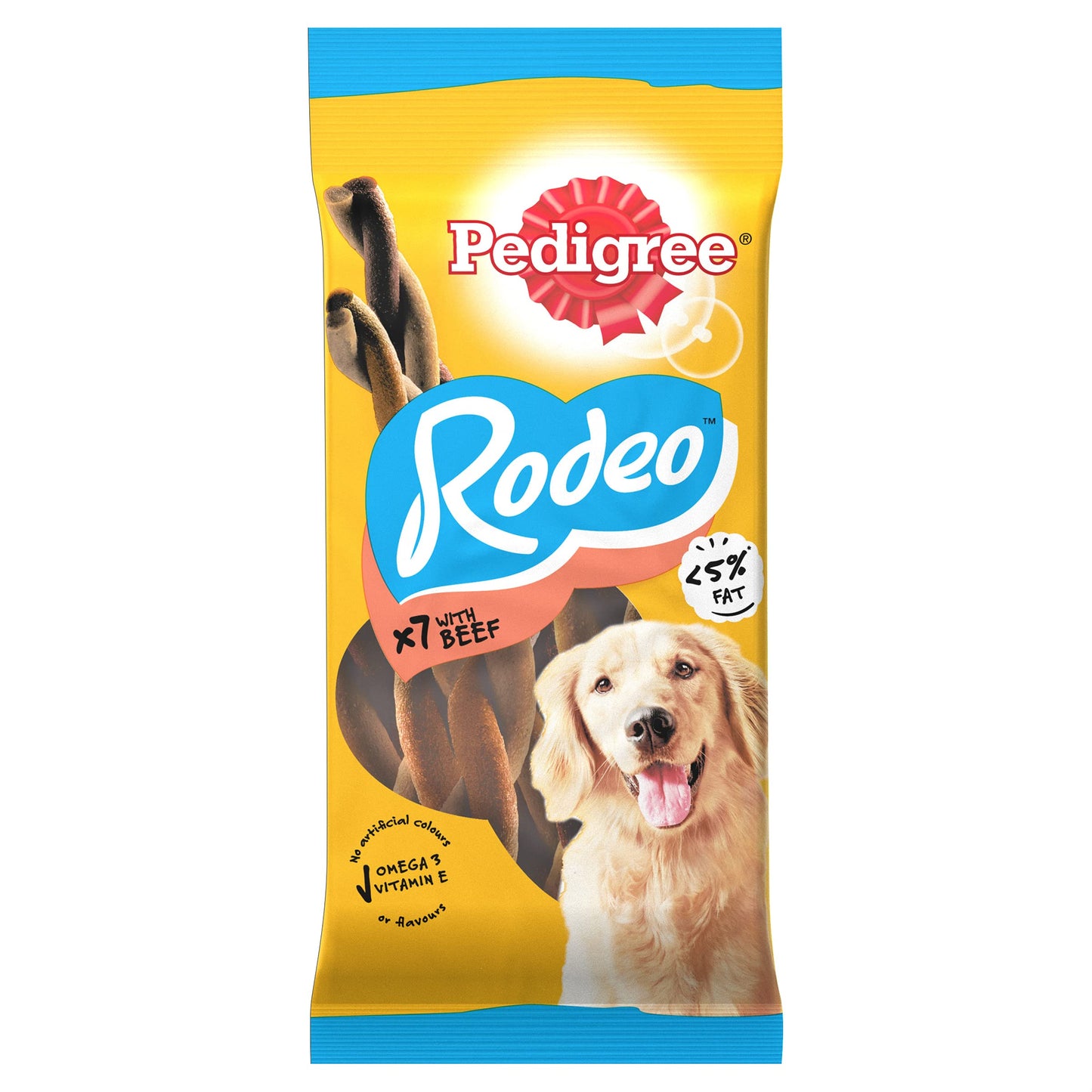 Pedigree Rodeo Dog Treats with Beef,123 g (Pack of 1)