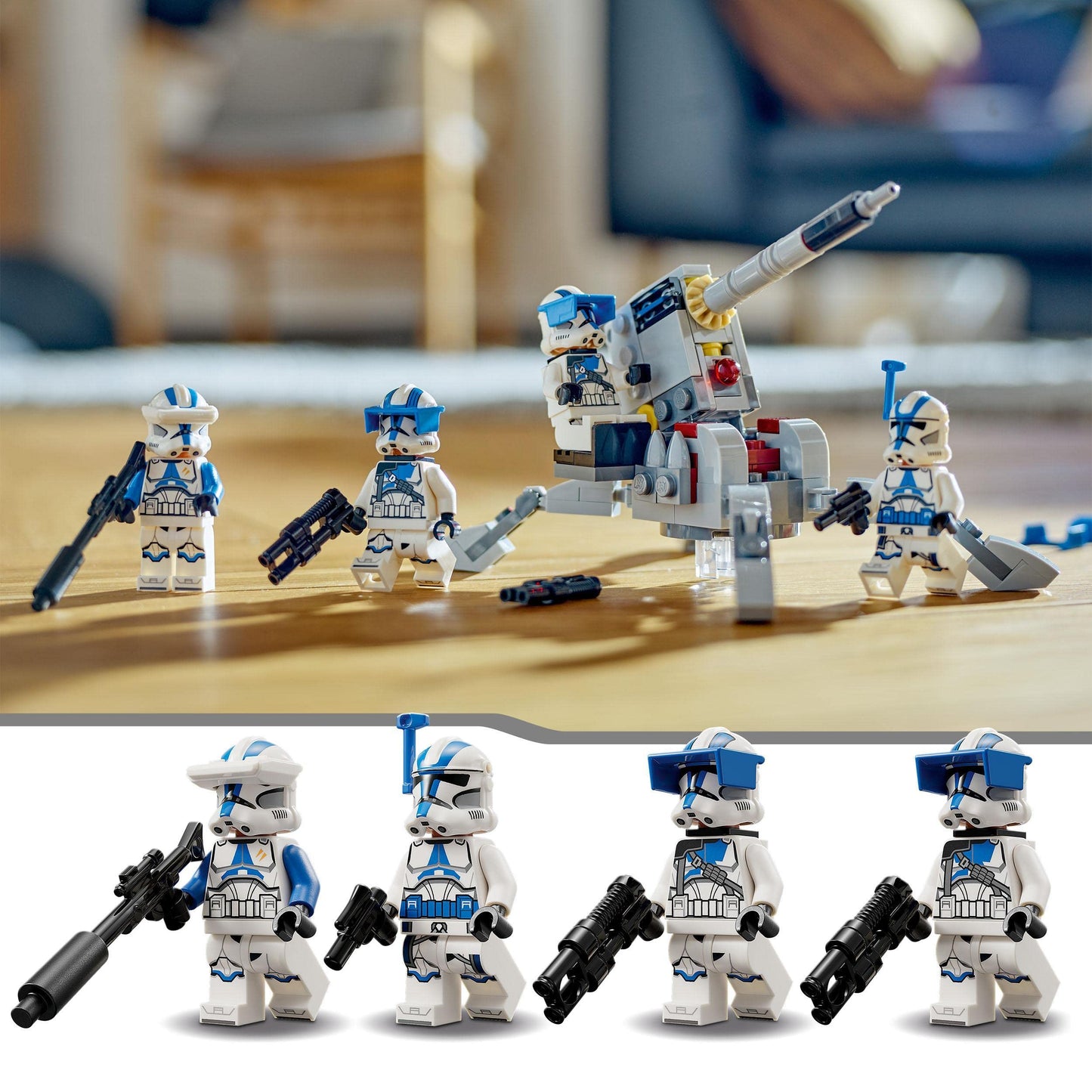 LEGO 75345 Star Wars 501st Clone Troopers Battle Pack Set, Buildable Toy with AV-7 Anti Vehicle Cannon and Spring Loaded Shooter plus 4 Characters