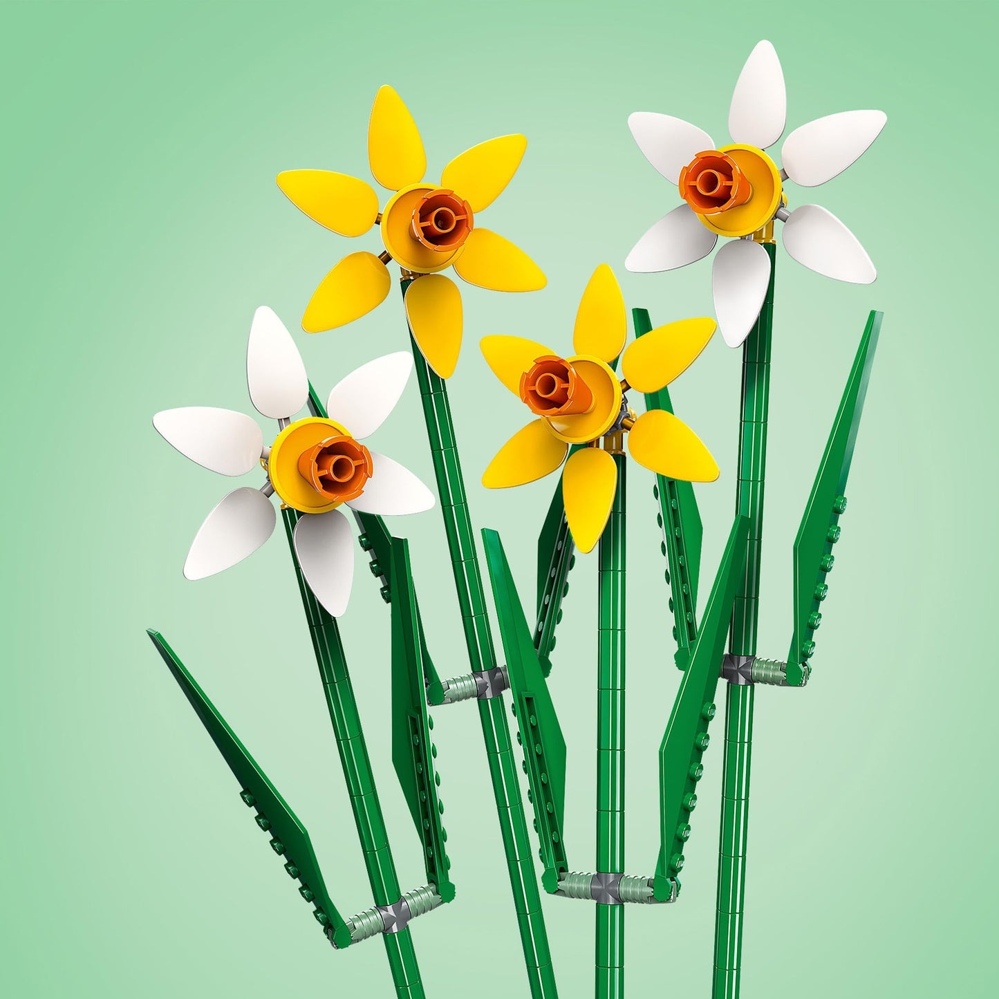 LEGO Creator Daffodils, Artificial Flowers Set for Kids, Build and Display This Bouquet at Home as Bedroom or Desk Decoration, Gifts for Girls, Boys, Teenagers and Fans 40747