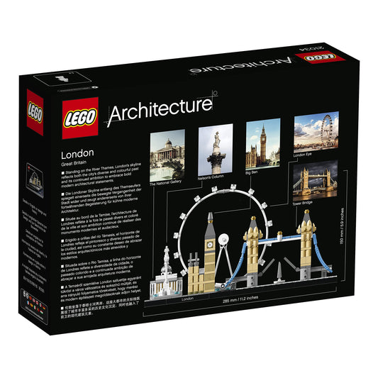 LEGO 21034 Architecture Skyline Model Building Set, London Eye, Big Ben, Tower Bridge Collection, Office Home Décor, Collectible Valentine's Day Treat, Gifts for Men, Women, Him or Her