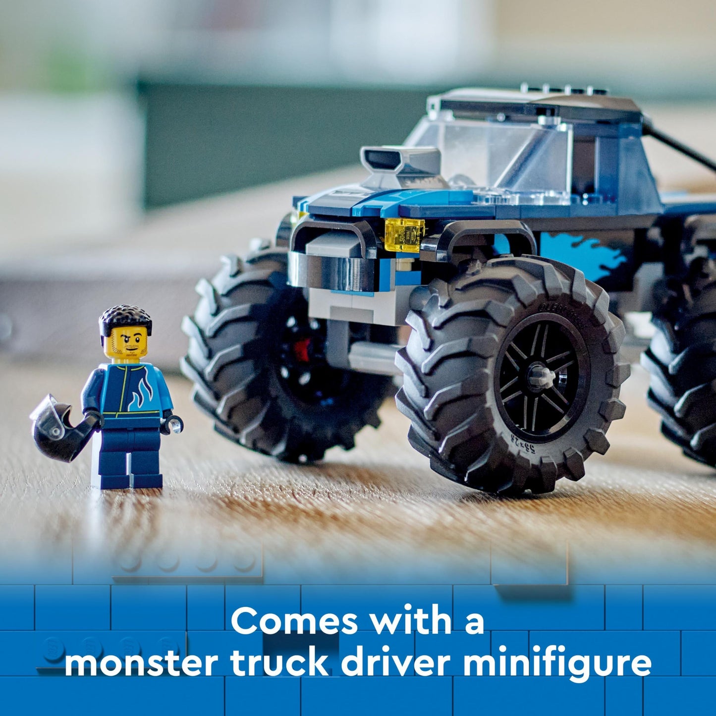 LEGO City Blue Monster Truck Toy for 5 Plus Year Old Boys & Girls, Vehicle Set with a Driver Minifigure, Creative Race Car Toys for Kids, Birthday Gift Idea 60402